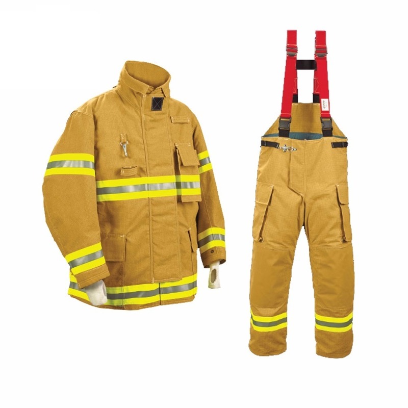A fireman suit set is a complete protective gear designed for firefighters to ensure safety in extreme conditions. It typically includes a flame-resistant coat and trousers, a durable helmet with a visor, heat-resistant gloves, insulated boots, and a fire belt. The suit offers protection against flames, heat, radiation, and hazardous substances, while reflective strips enhance visibility during operations. Compliant with SOLAS standards, it is essential for firefighting and rescue missions in maritime and industrial environments.